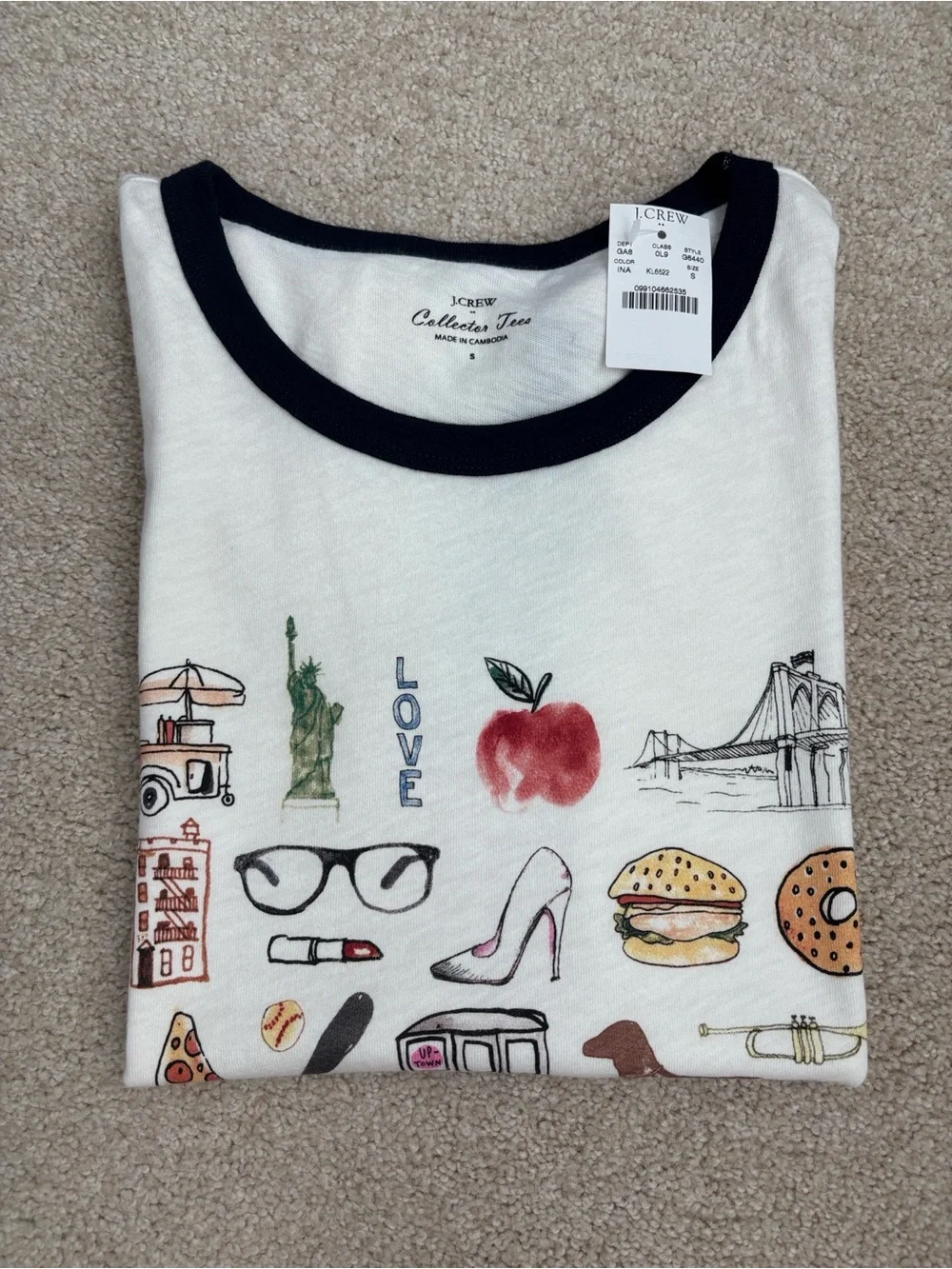 J. Crew NWT New York collector tee, size Small - Picture 2 of 9